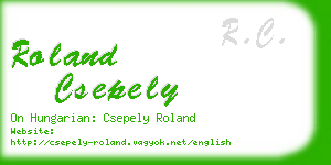 roland csepely business card